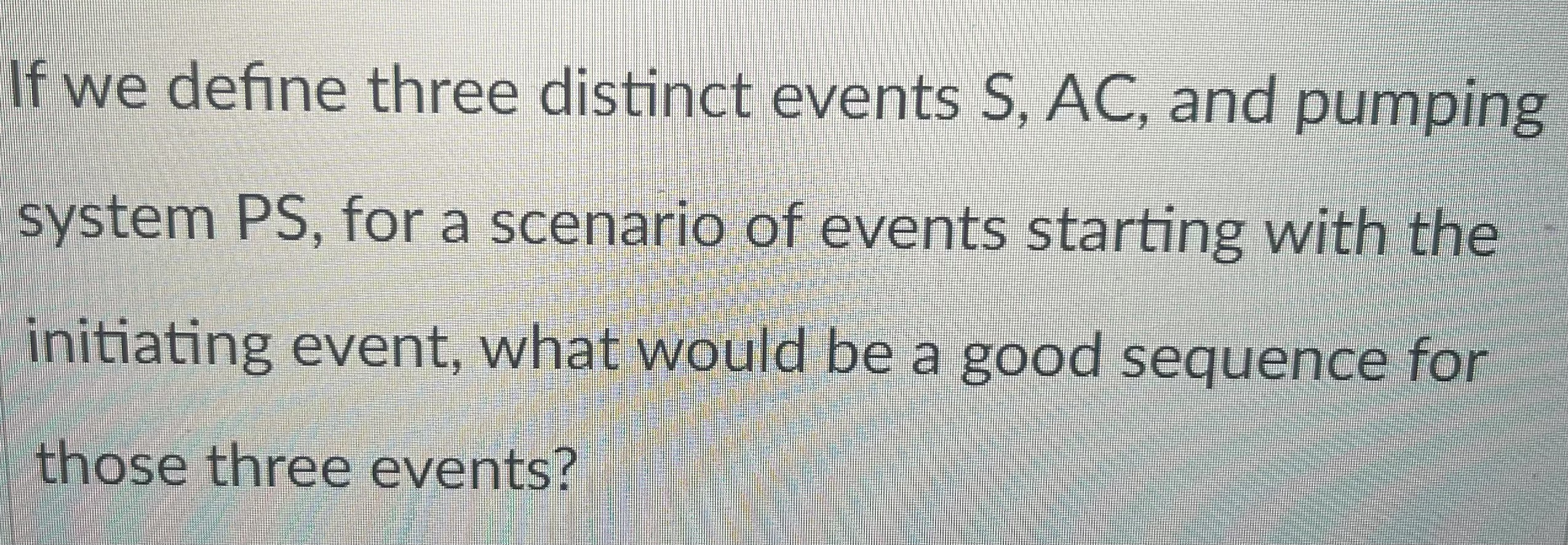 If we define three distinct events S , A C , and