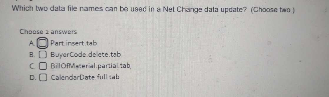 Which two data file names can be used in a Net