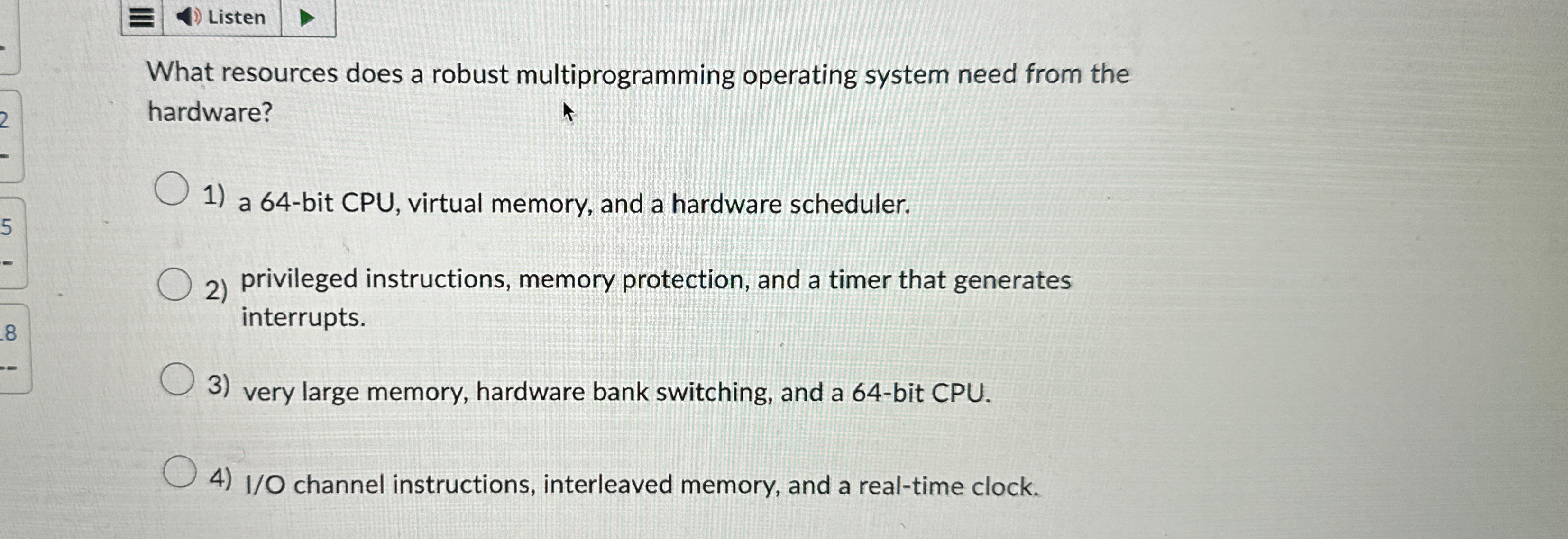 What resources does a robust multiprogramming