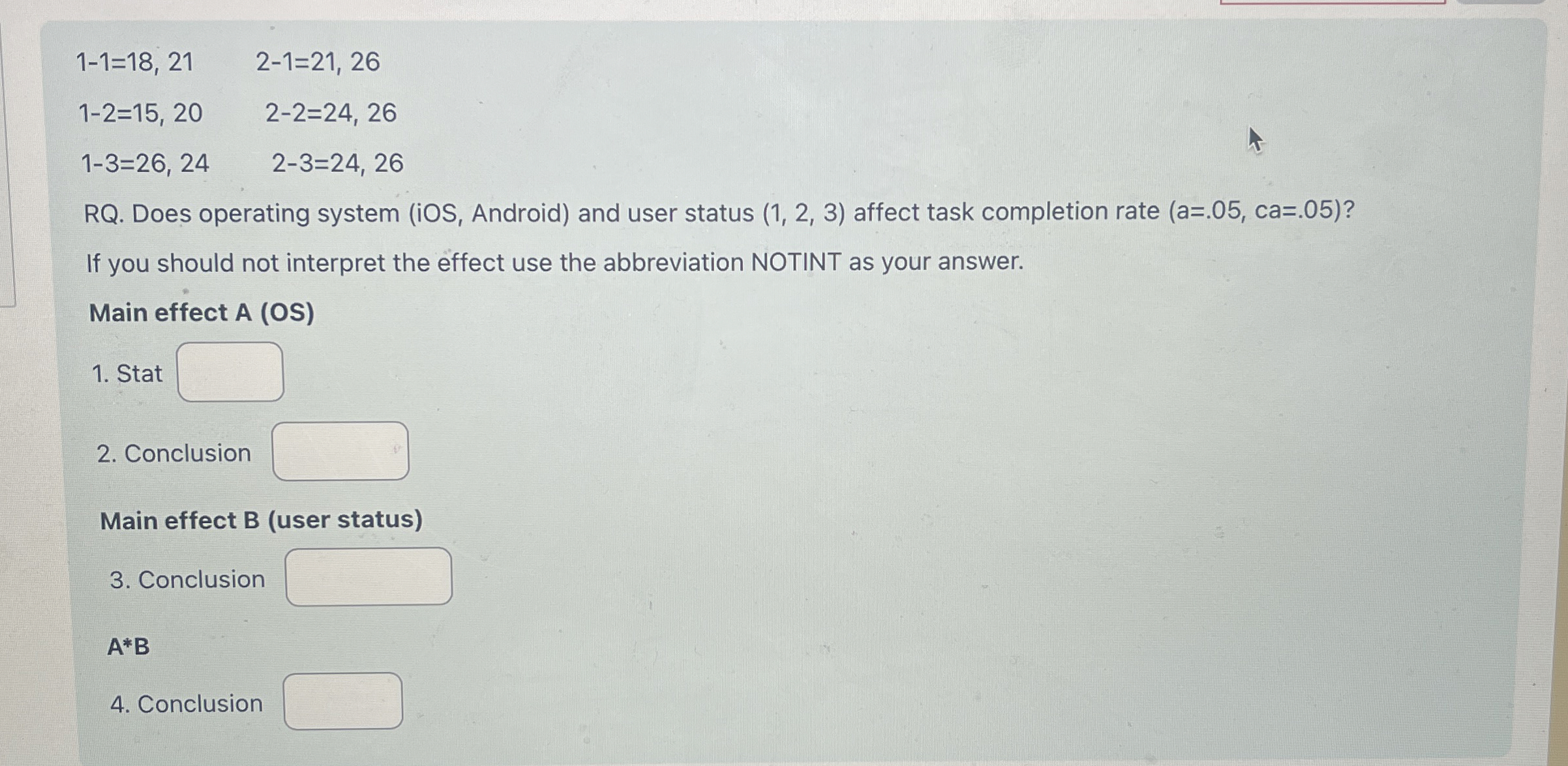 1 - 1 = 1 8 , 2 1 , 2 - 1 = 2 1 , 2 6 1 - 2 = 1 5