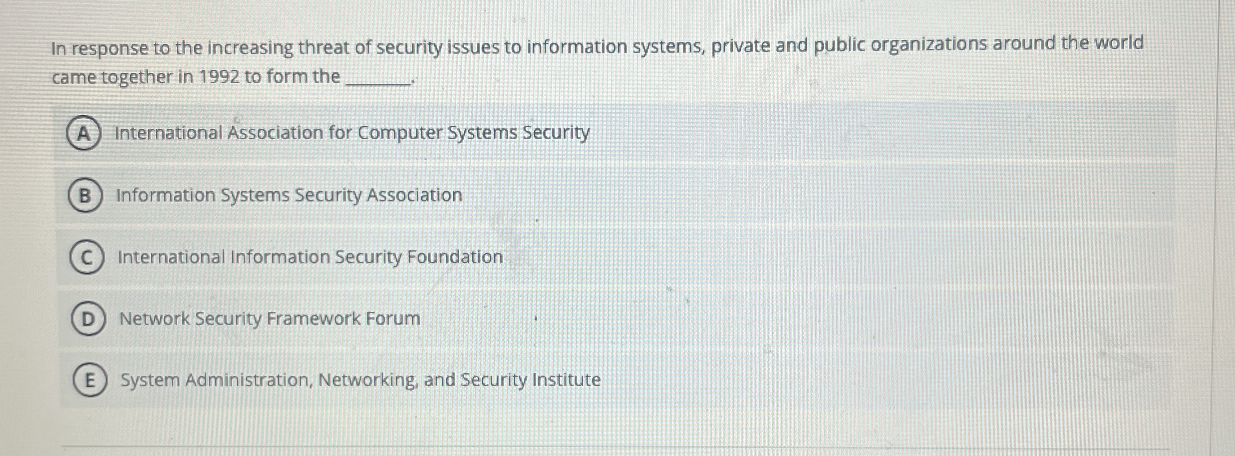 In response to the increasing threat of security