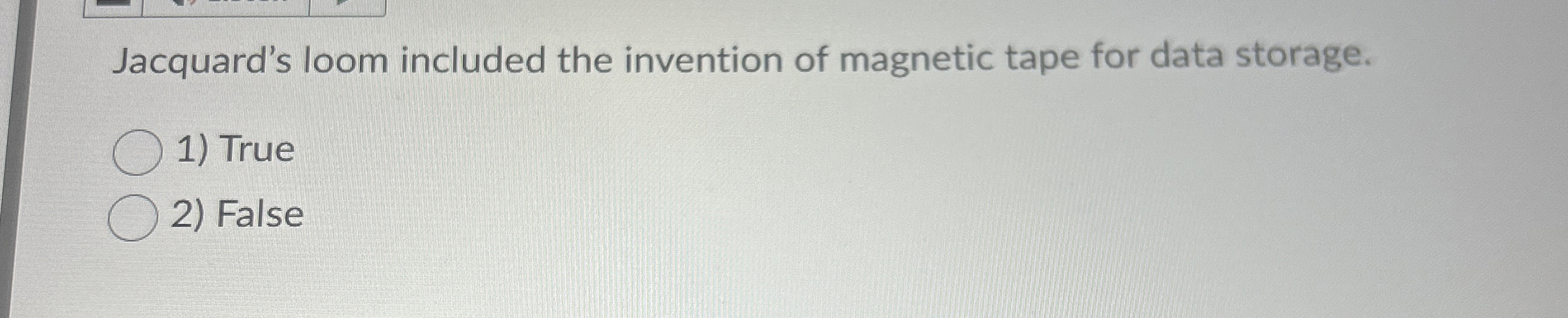 Jacquard's loom included the invention of