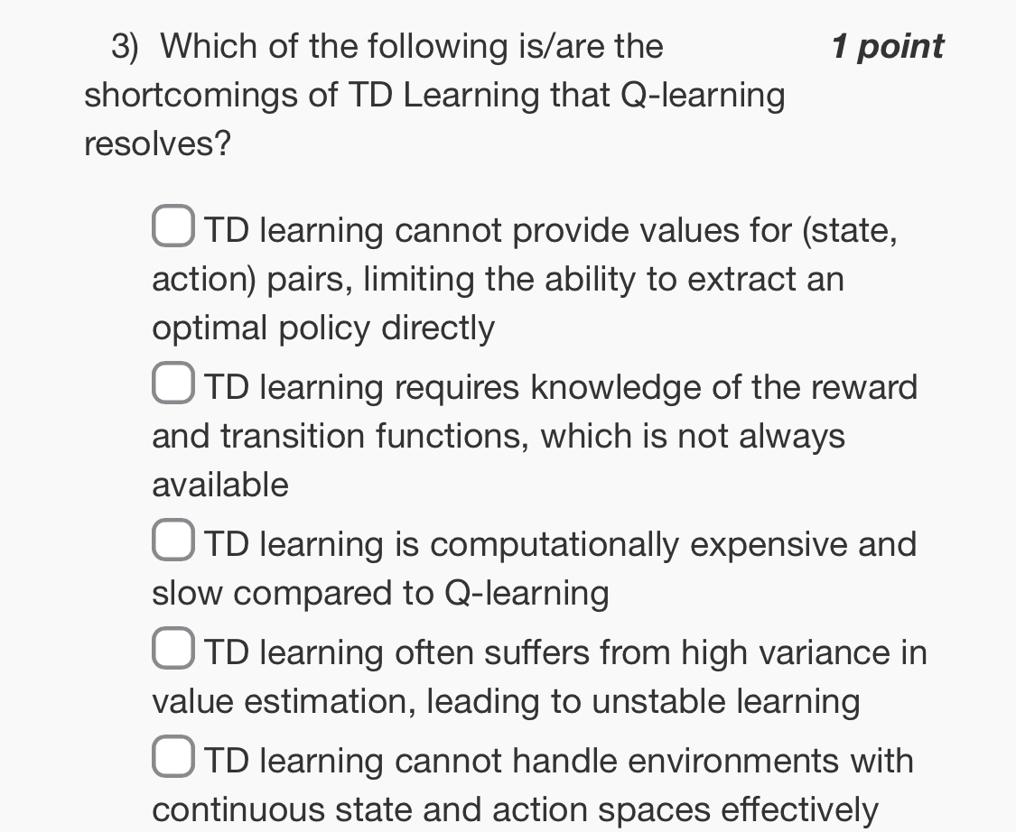 Which of the following is / are the 1 point