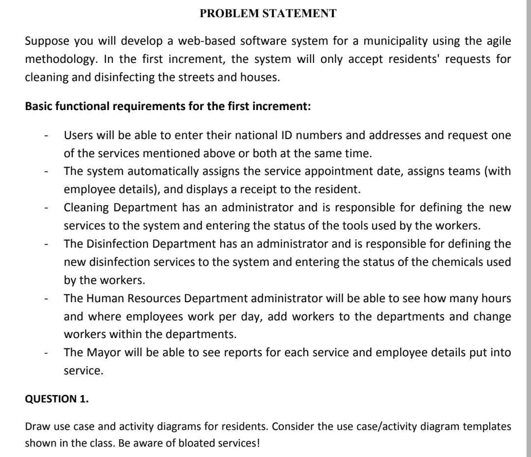 please do not use AI . PROBLEM STATEMENT Suppose