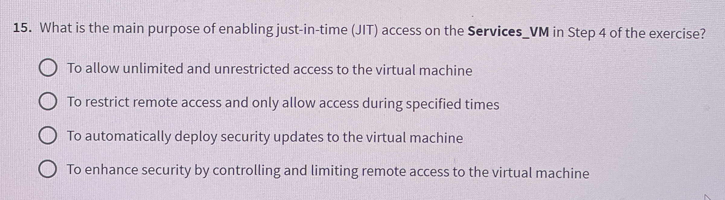 What is the main purpose of enabling just - in -