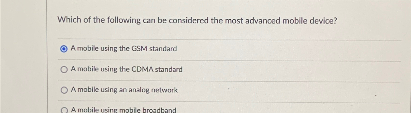 Which of the following can be considered the most