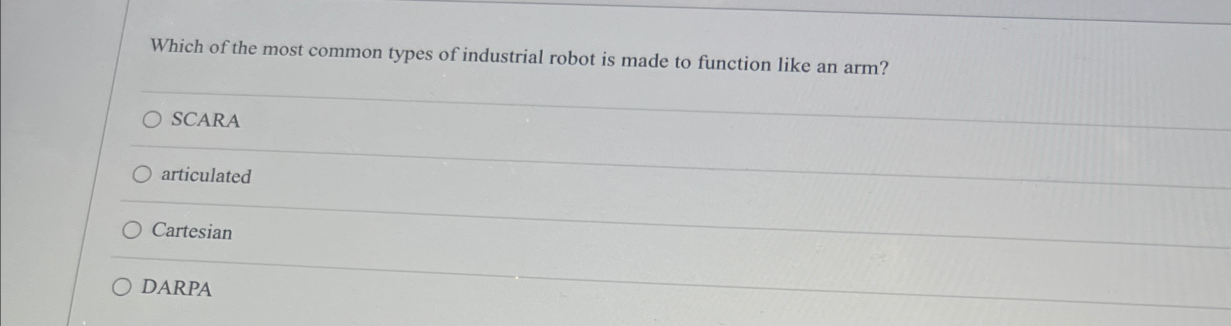 Which of the most common types of industrial