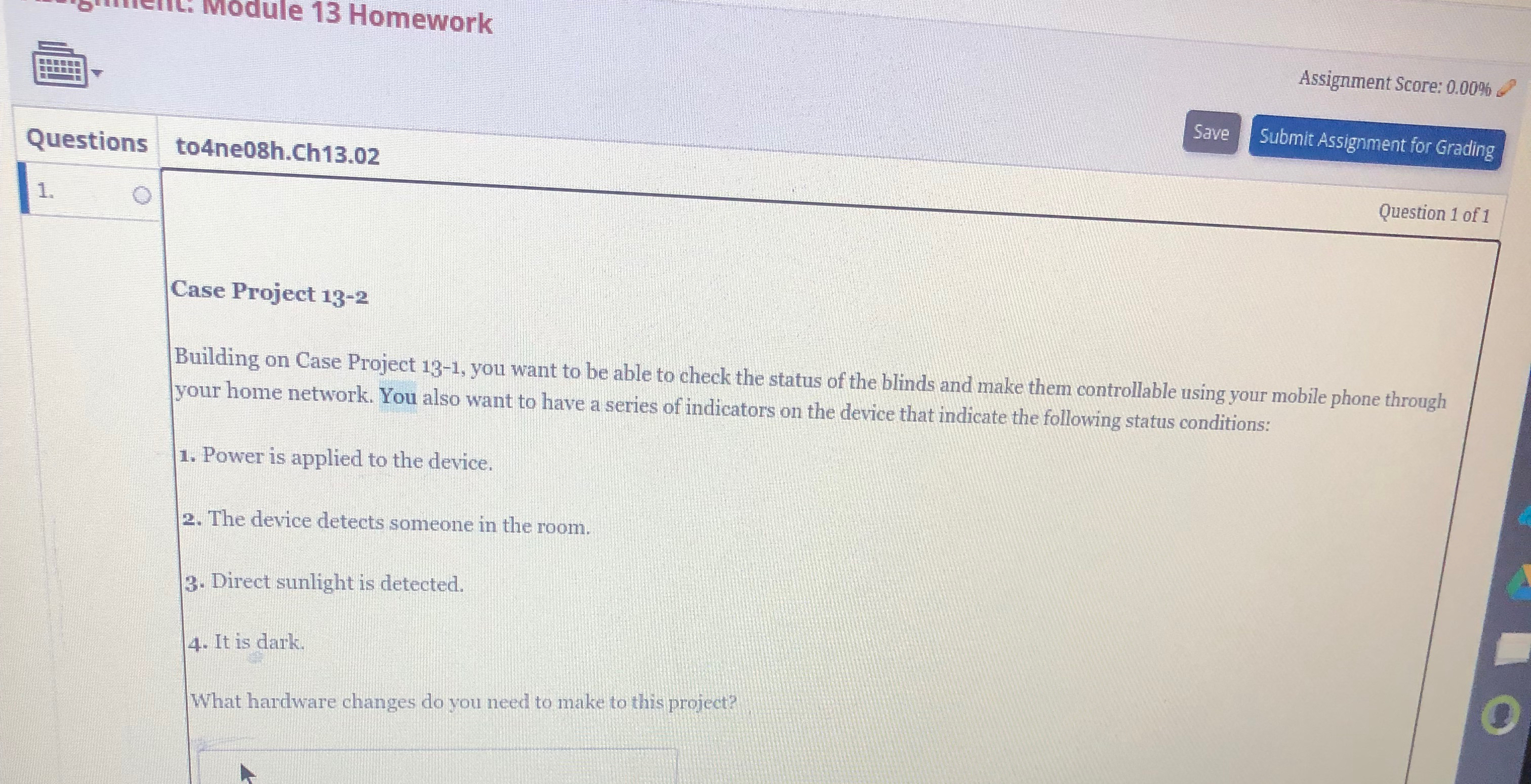 Assignment Score: 0 . 0 0 9 Save Submit