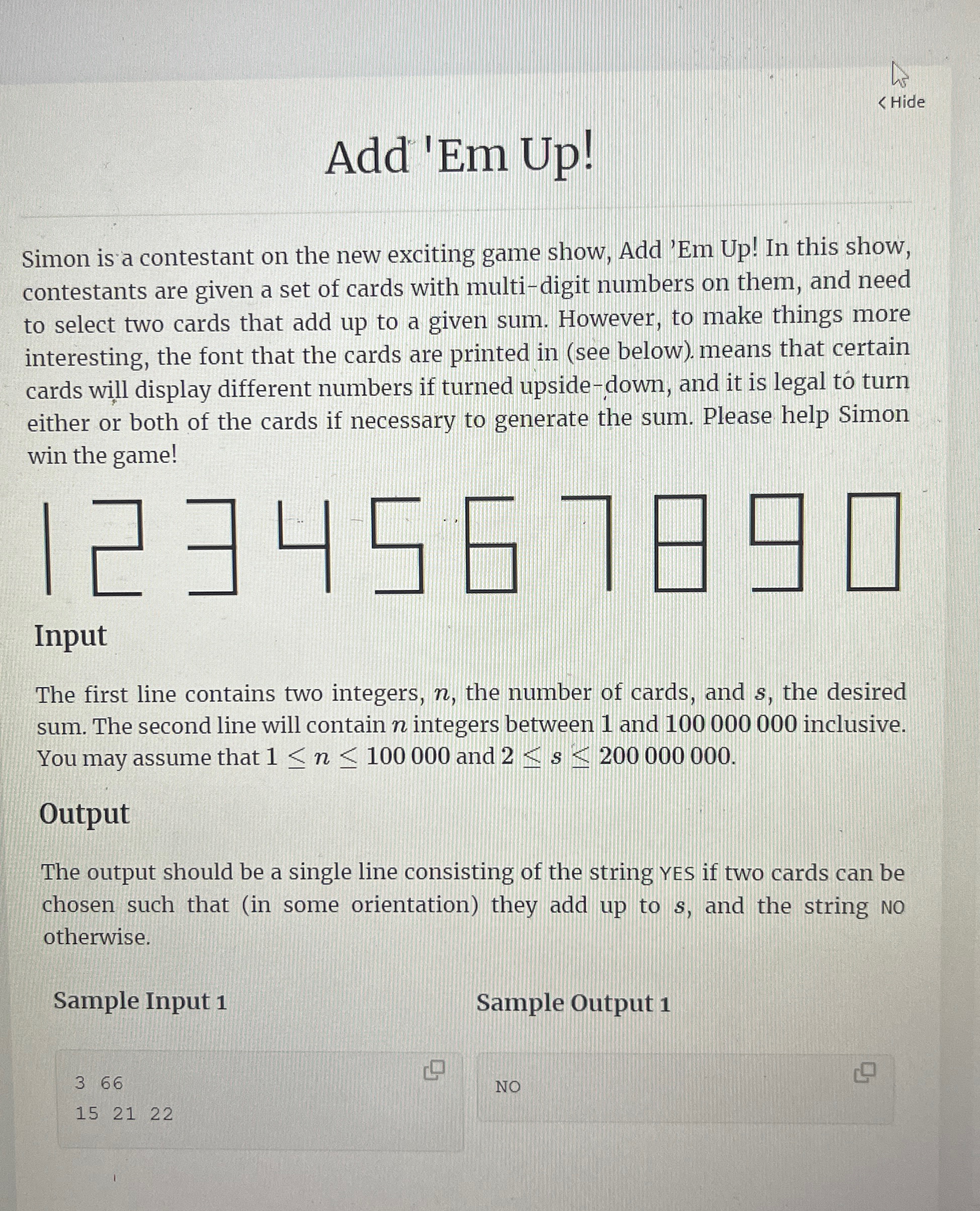 < Hide Add ' Em Up ! Simon is a contestant on the