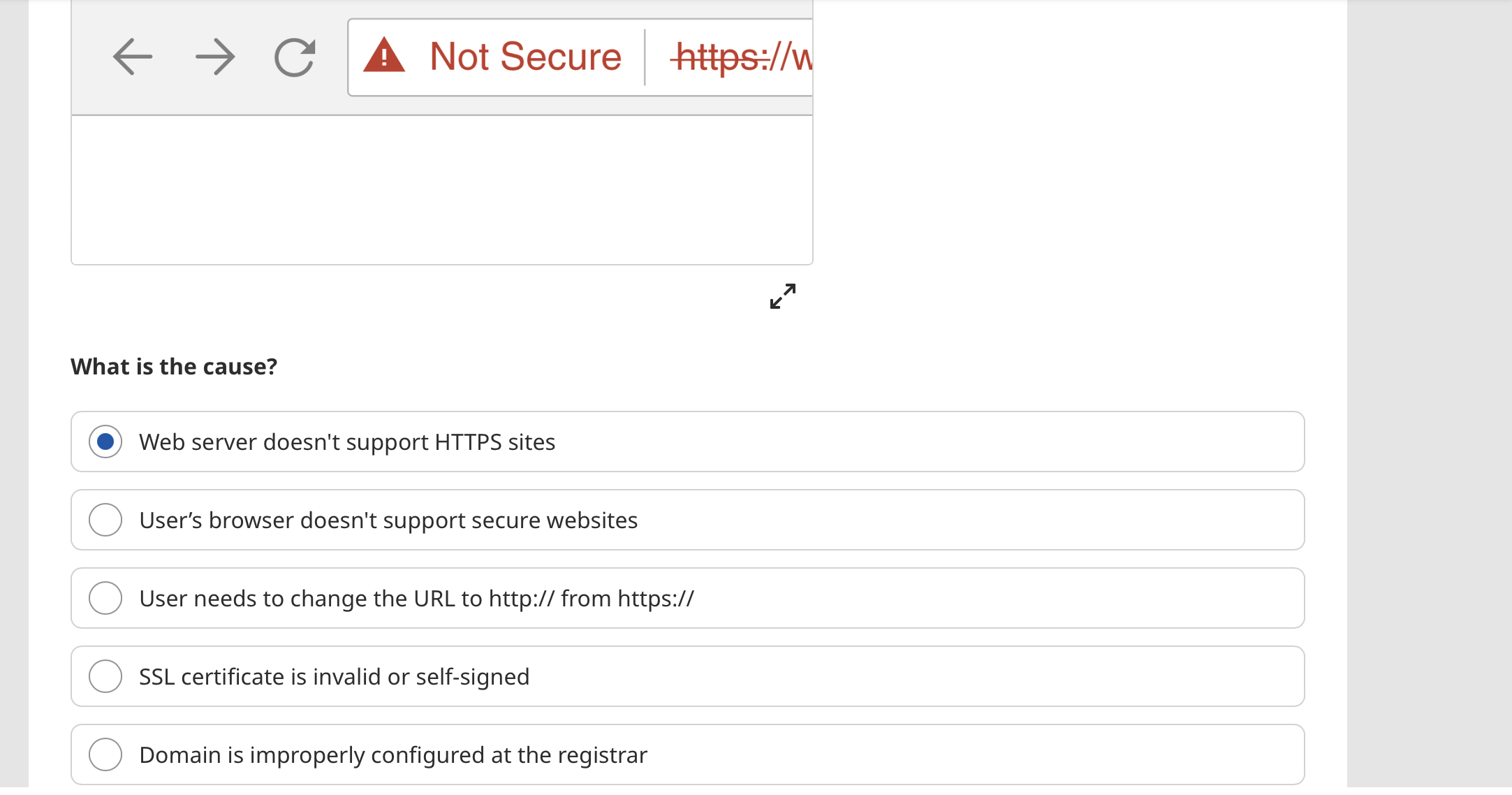 A Not Secure https: / / n What is the cause? Web