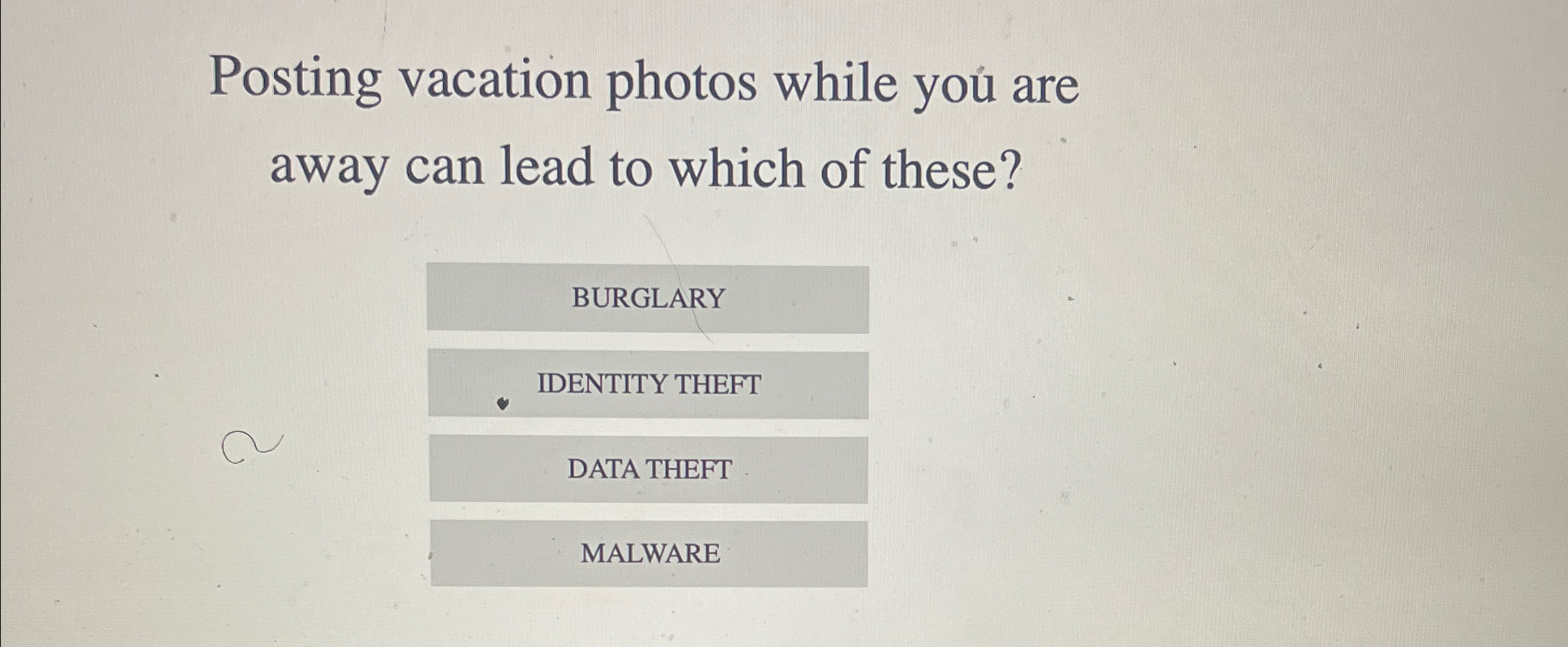 Posting vacation photos while yo are away can