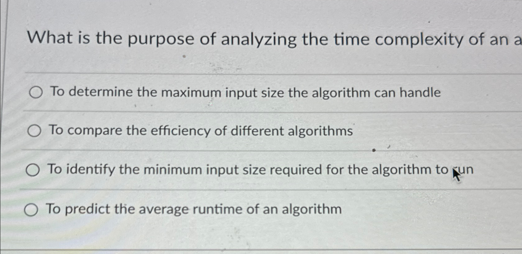 What is the purpose of analyzing the time