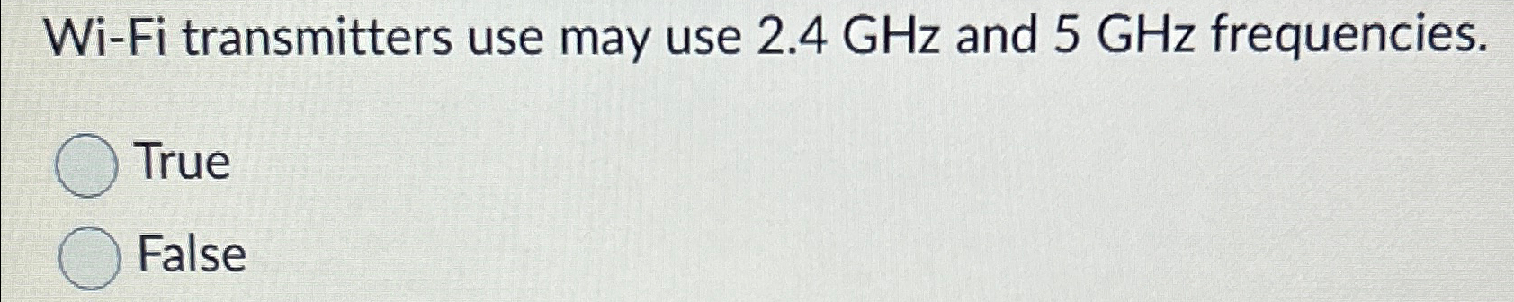 Wi - Fi transmitters use may use 2 . 4 G H z and