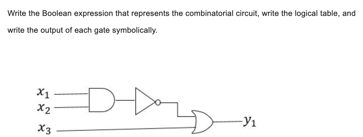 Write the Boolean expression that represents the
