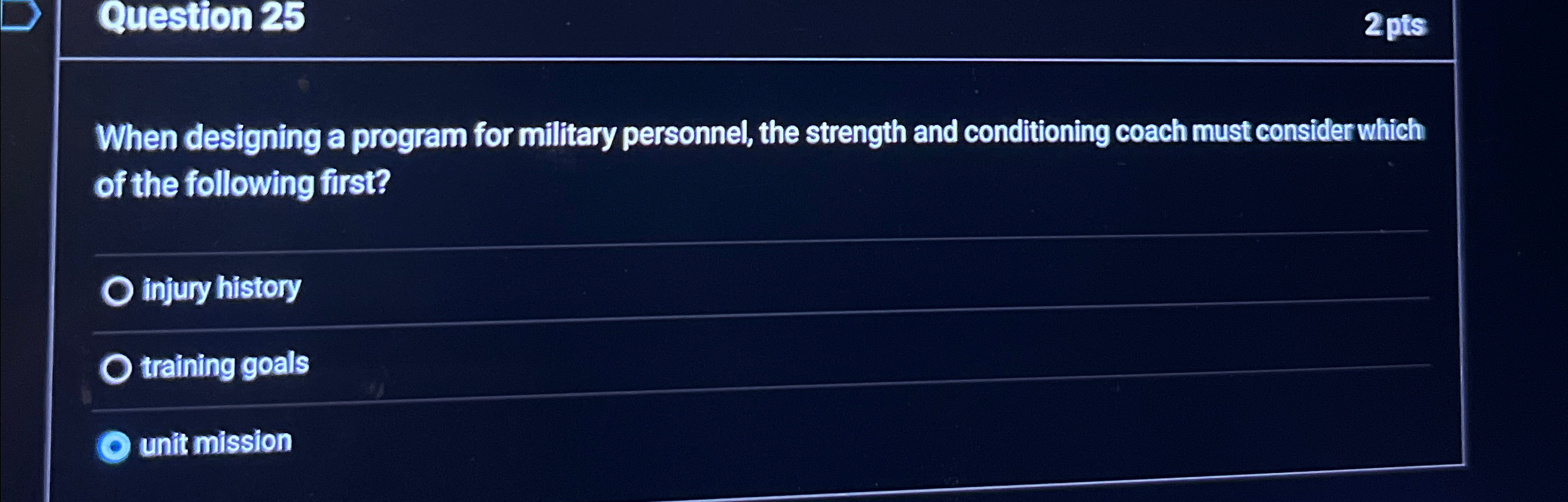 Question 2 5 2 pts When designing a program for