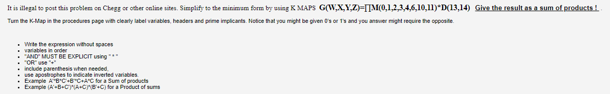 It is illegal to post this problem on Chegg or