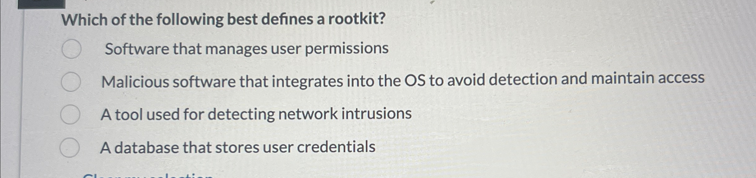 Which of the following best defines a rootkit?