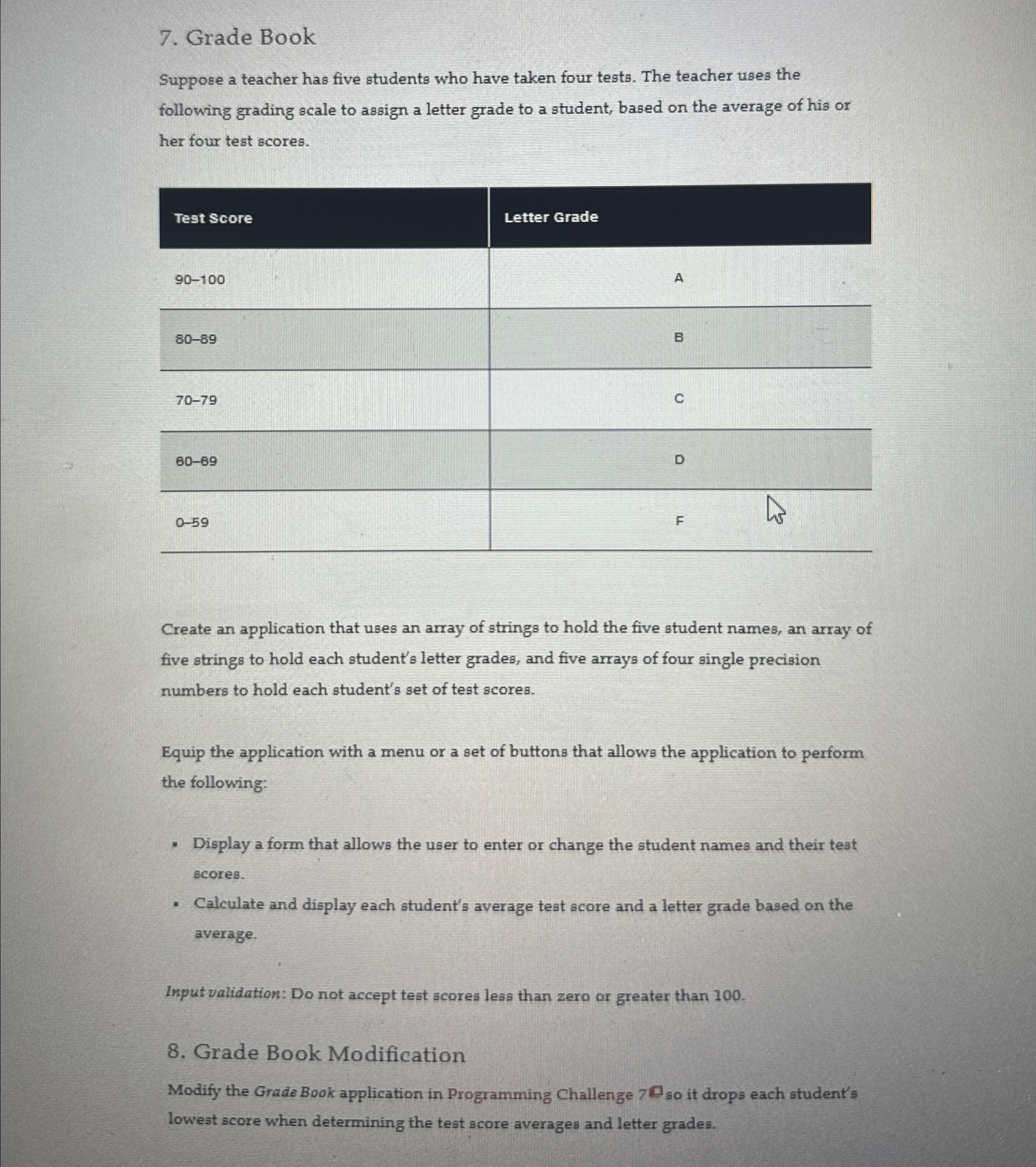 In visual studio make this form Grade Book