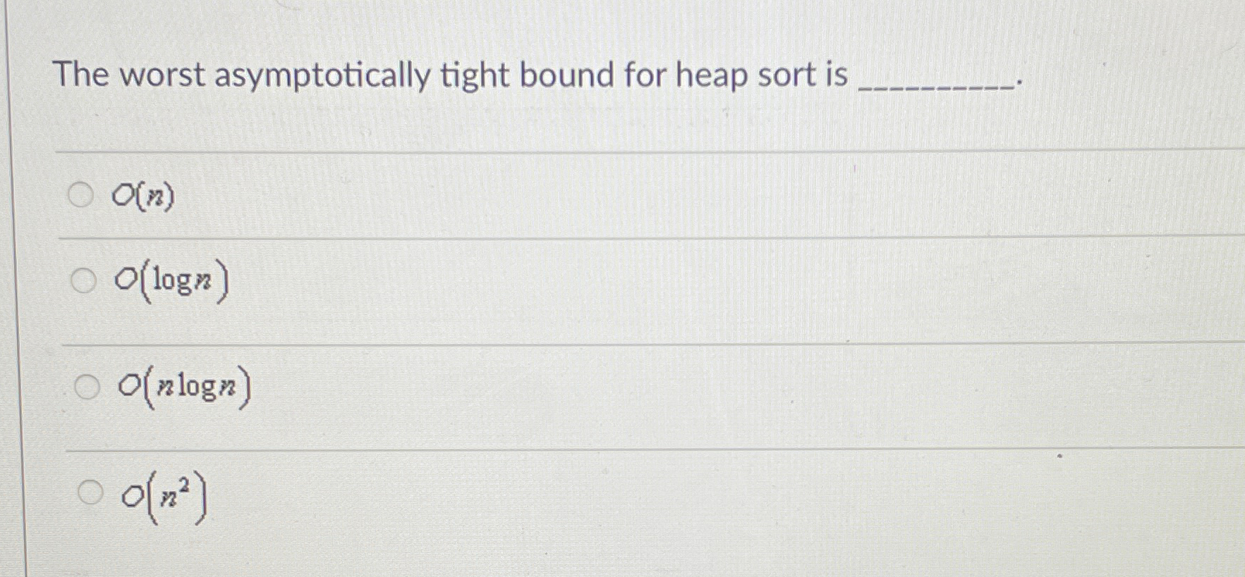 The worst asymptotically tight bound for heap