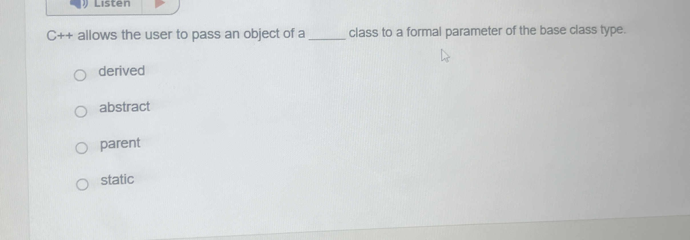 + + allows the user to pass an object of a q ,