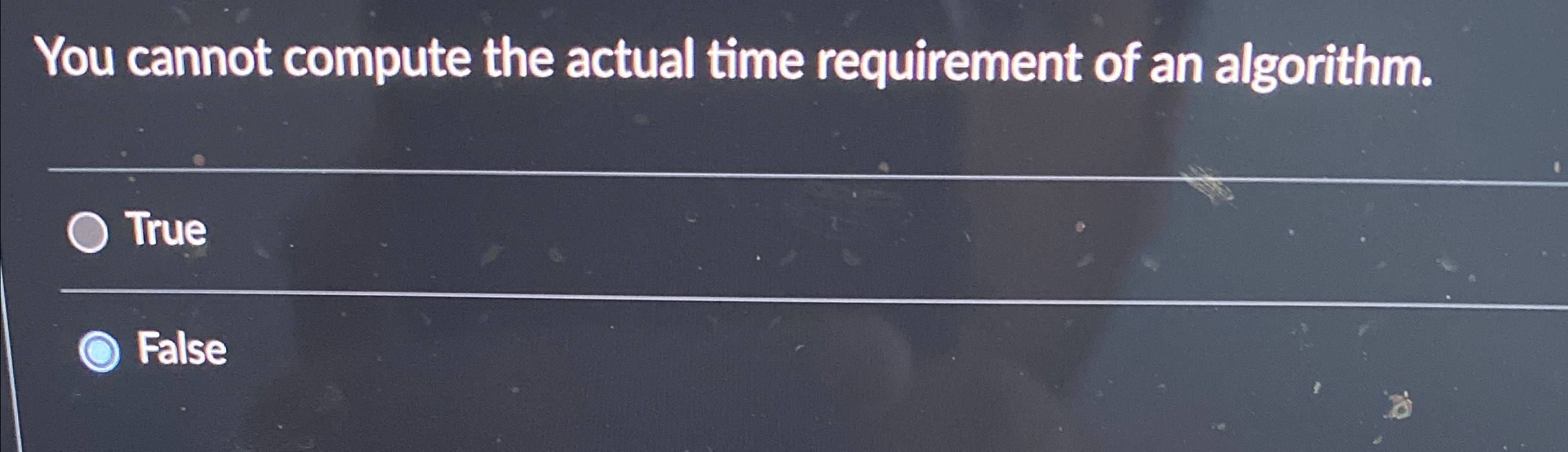 You cannot compute the actual time requirement of