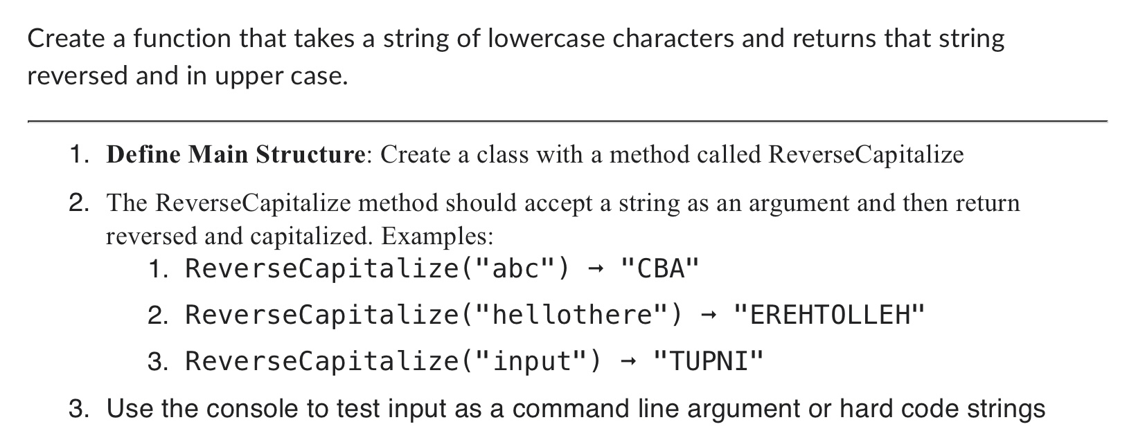 C# program help Create a function that takes a