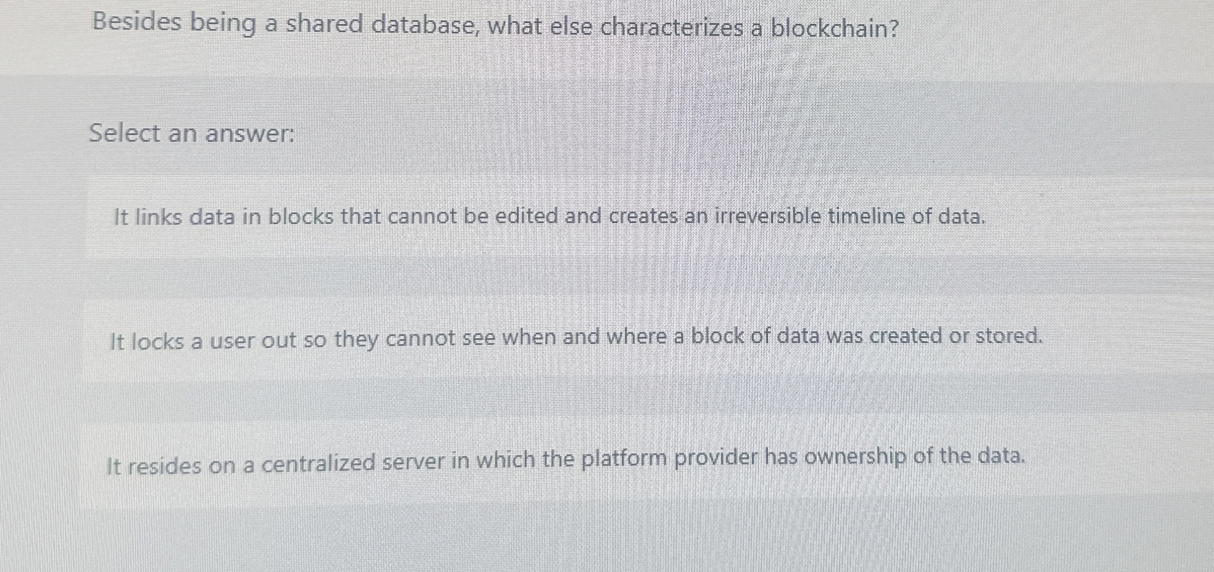 Besides being a shared database, what else