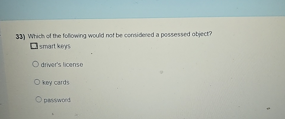 Which of the following would not be considered a