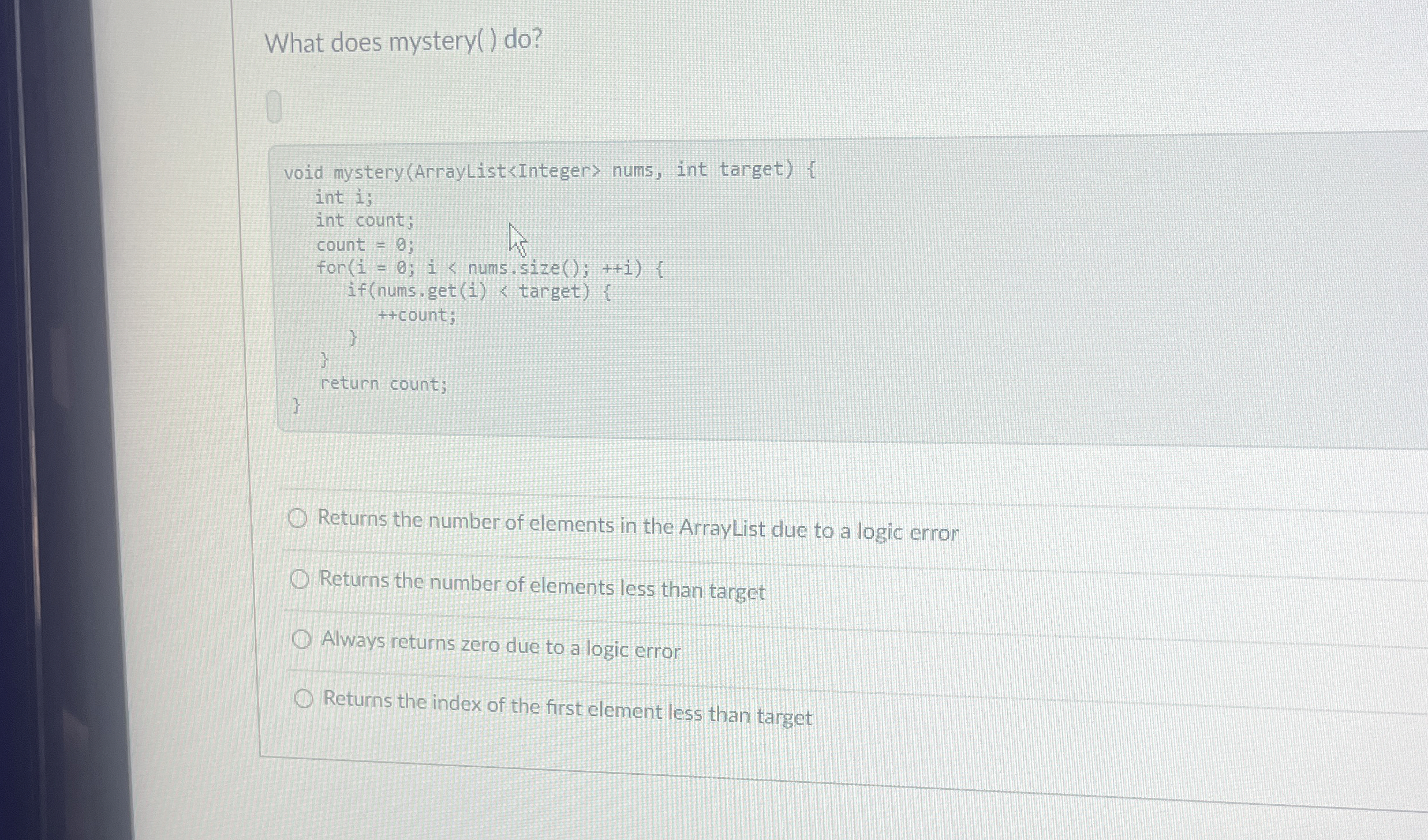 What does mystery ( ) do ? 0 Returns the number