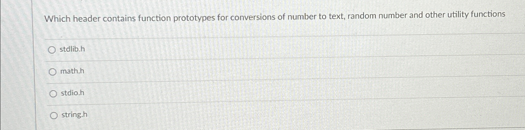 Which header contains function prototypes for