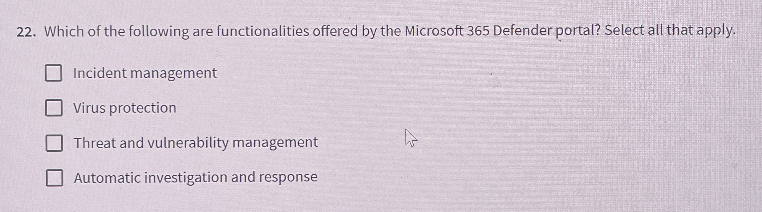 Which of the following are functionalities