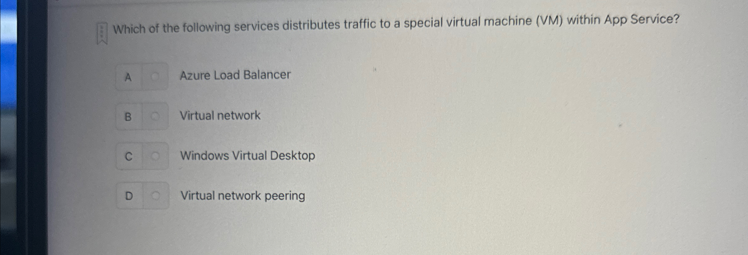 Which of the following services distributes