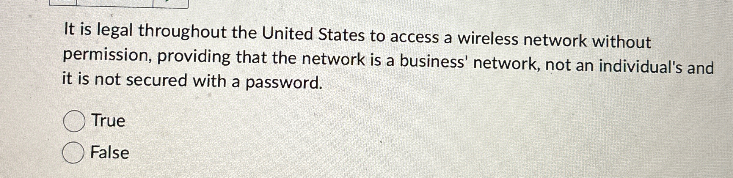 It is legal throughout the United States to