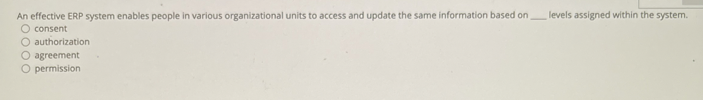 An effective ERP system enables people in various