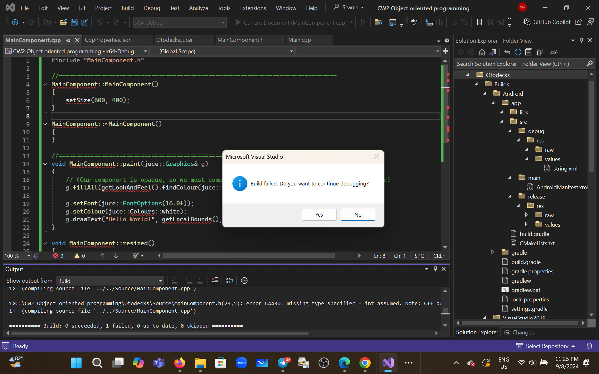 Can you please help me this ? I got the error