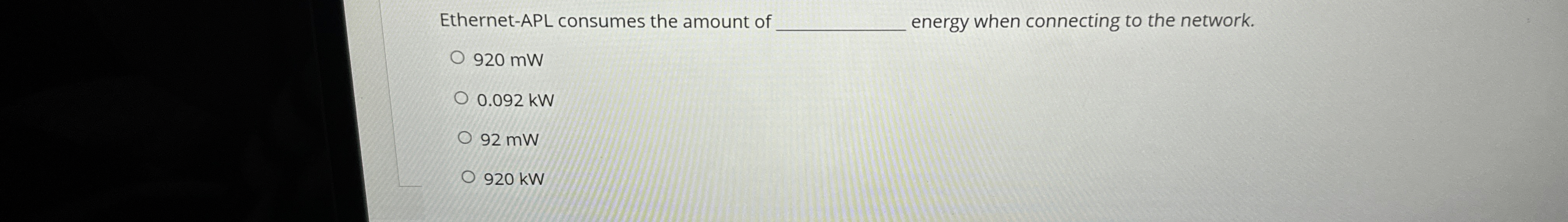 Ethernet - APL consumes the amount of energy when