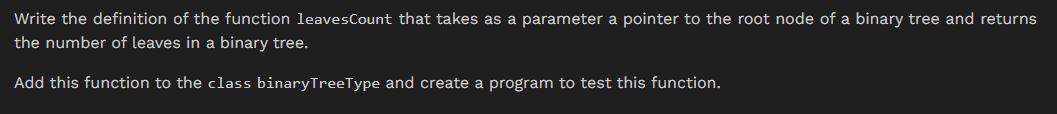 Implement the countLeaves function in the