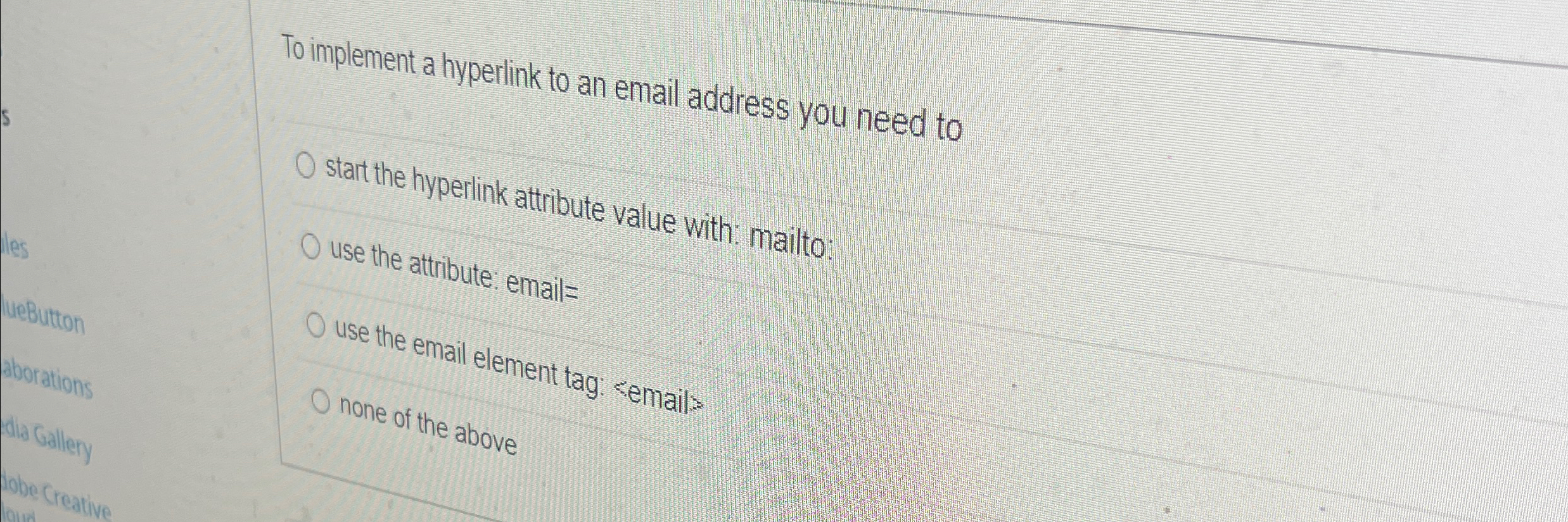 To implement a hyperlink to an email address you