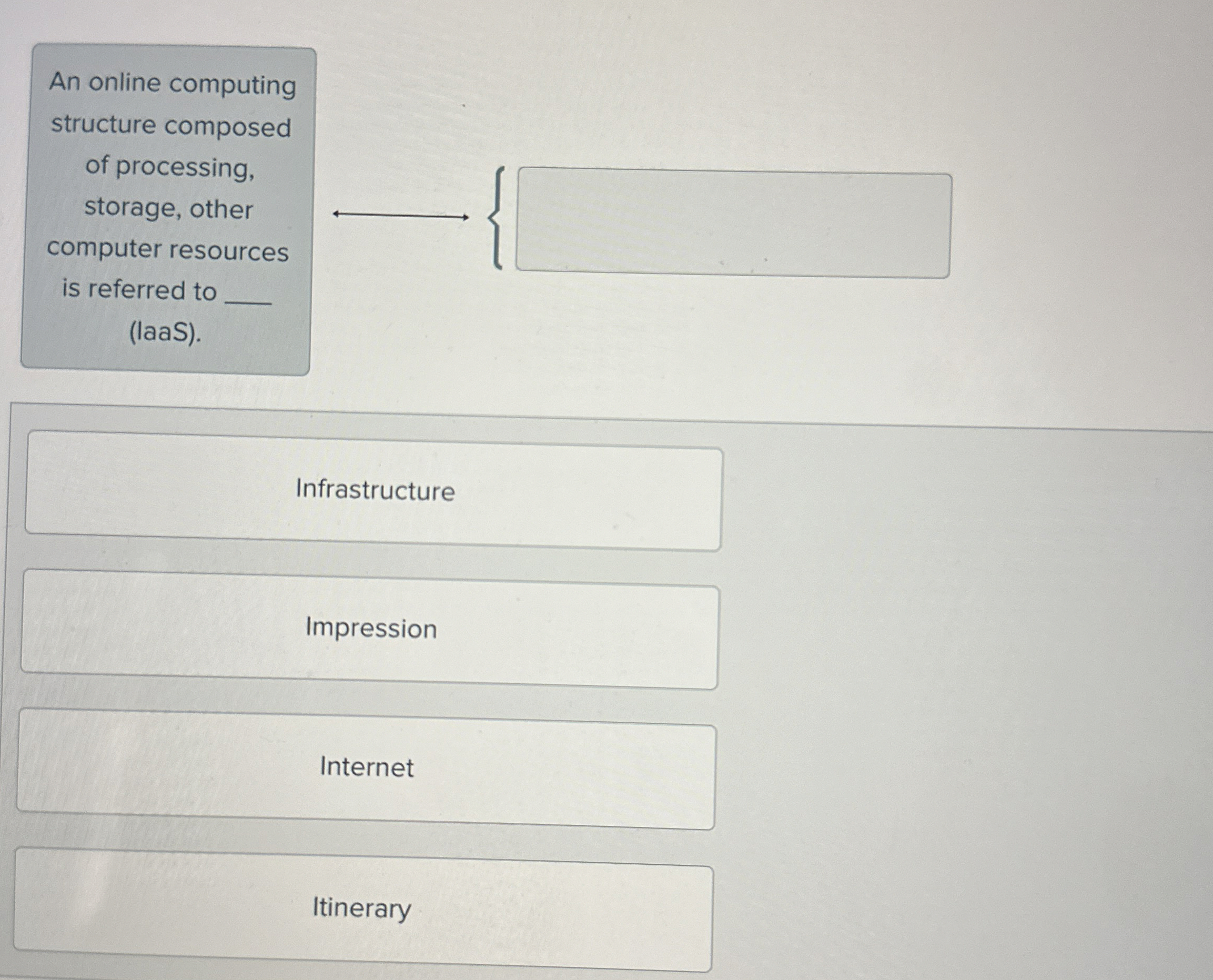 An online computing structure composed of
