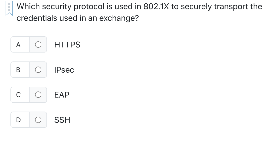 $Which security protocol is used in 8 0 2 . 1 x