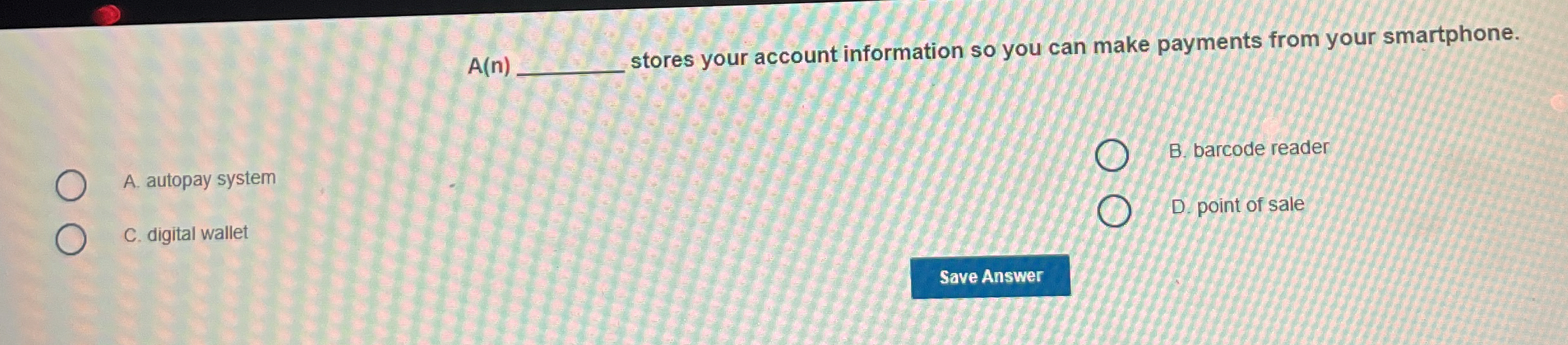 A ( n ) stores your account information so you