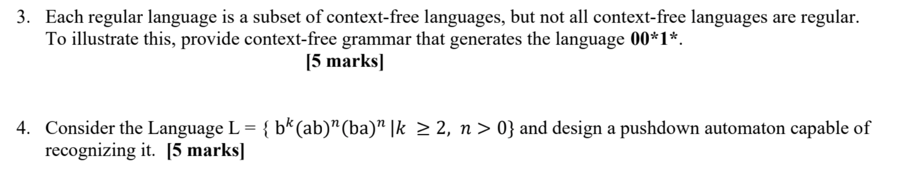 Each regular language is a subset of context -