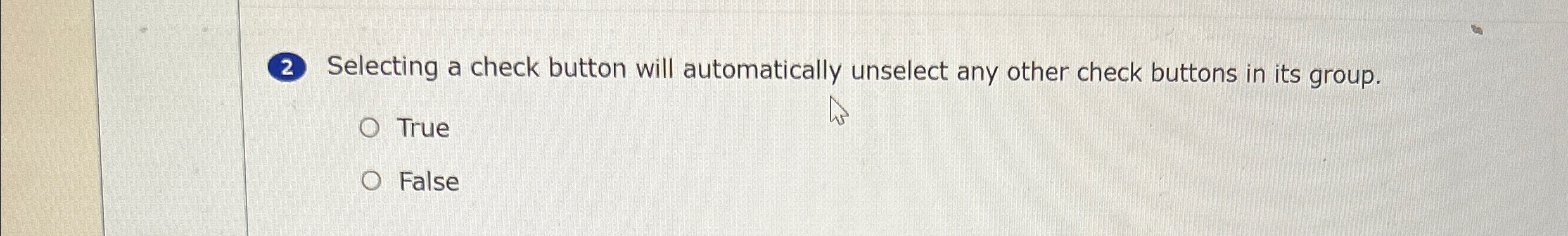( 2 ) Selecting a check button will automatically