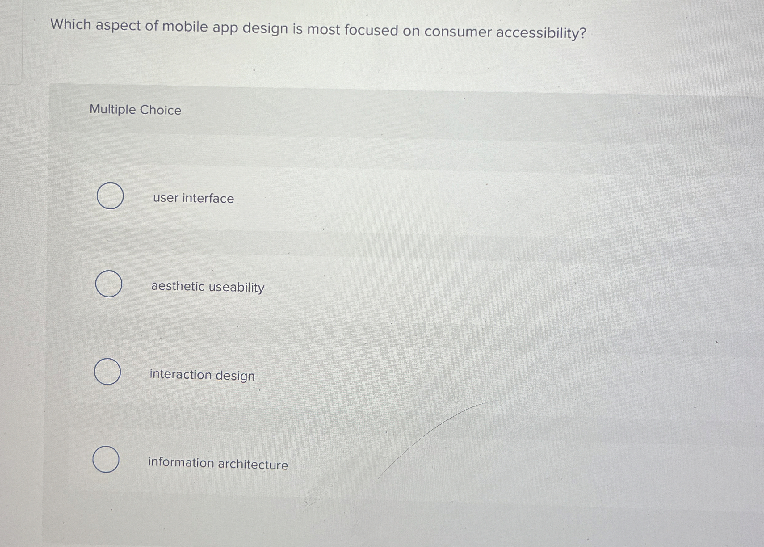 Which aspect of mobile app design is most focused