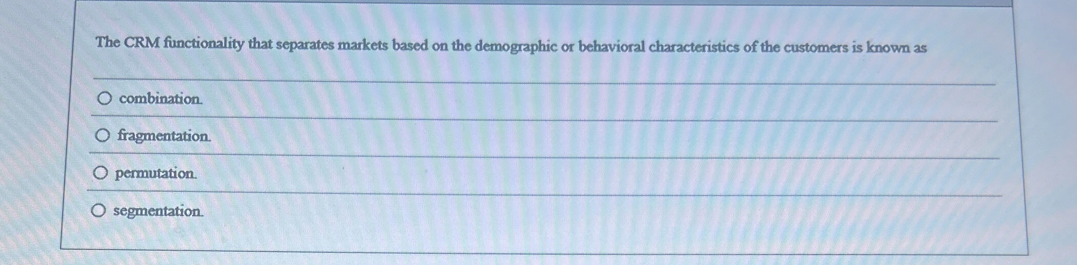 The CRM functionality that separates markets