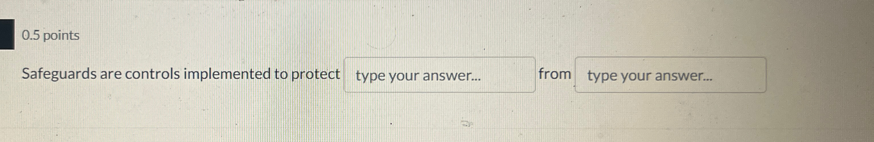 Safeguards are controls implemented to protect
