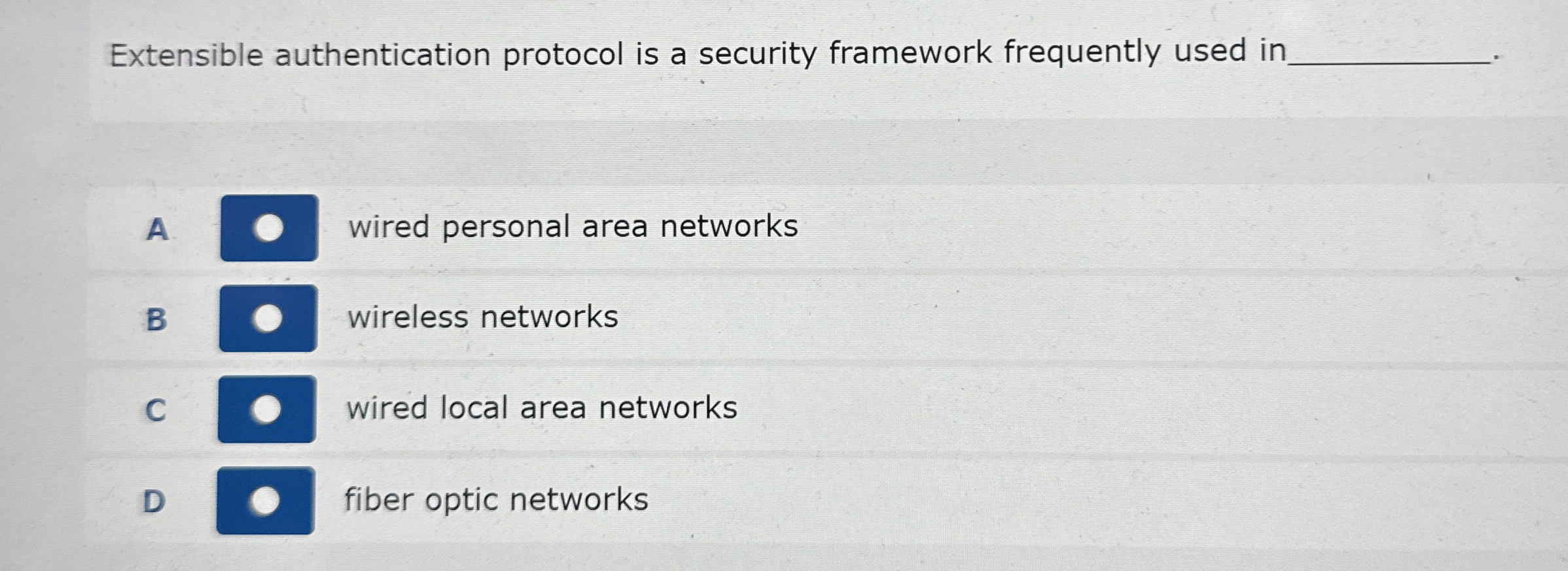 Extensible authentication protocol is a security