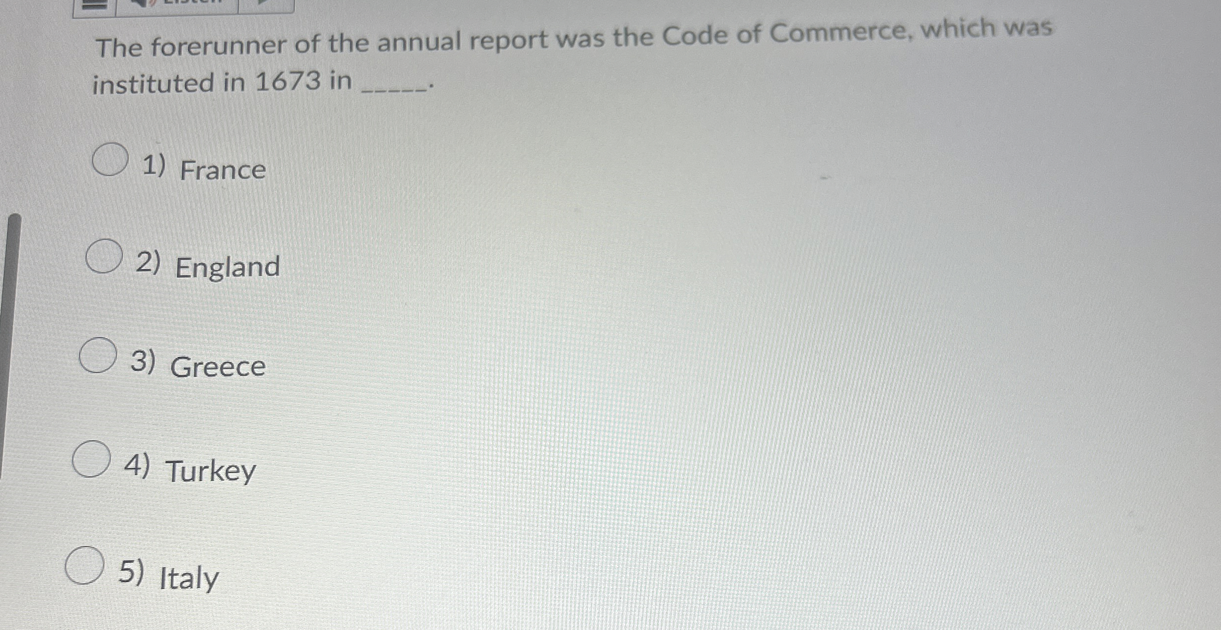 The forerunner of the annual report was the Code