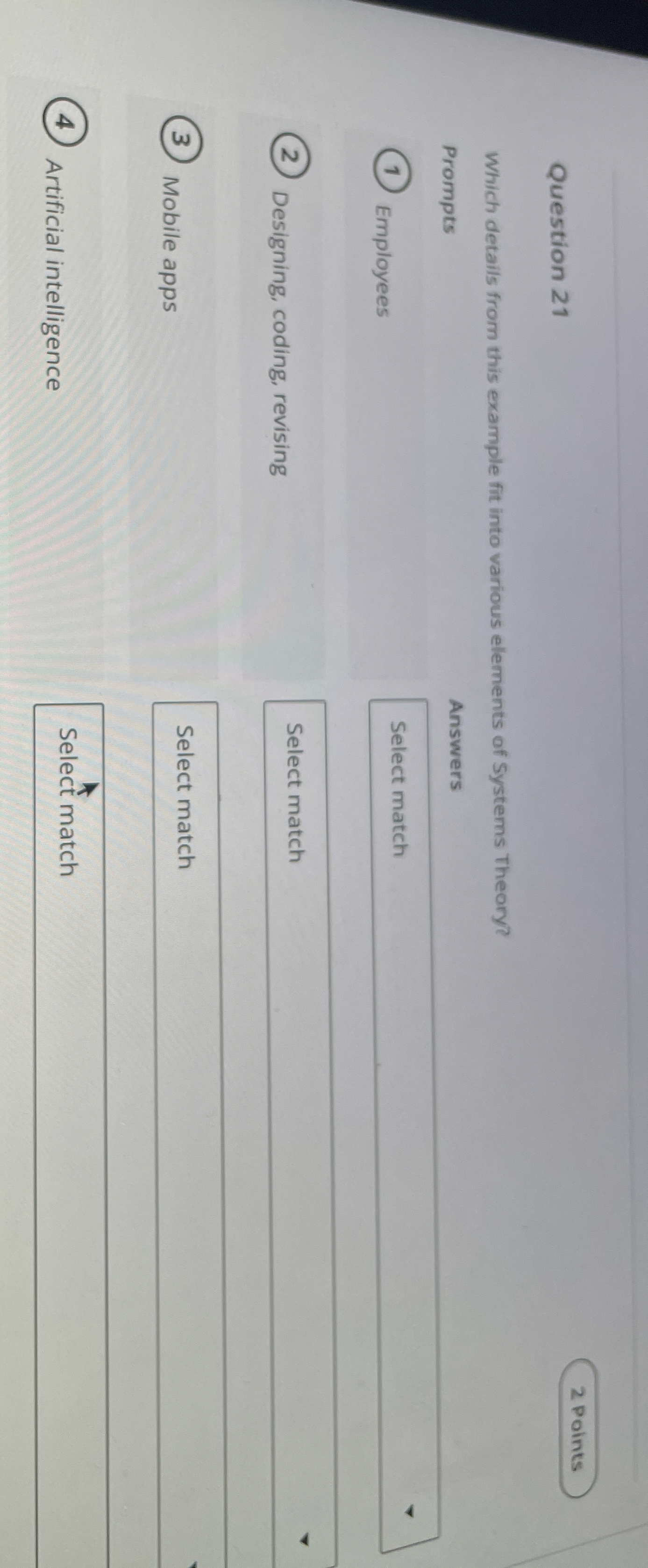 Question 2 1 Which details from this example fit