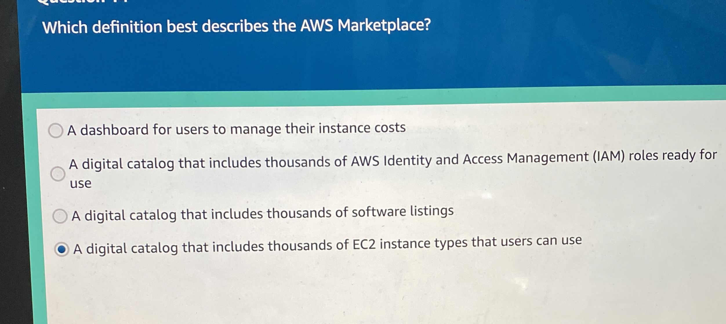 Which definition best describes the AWS